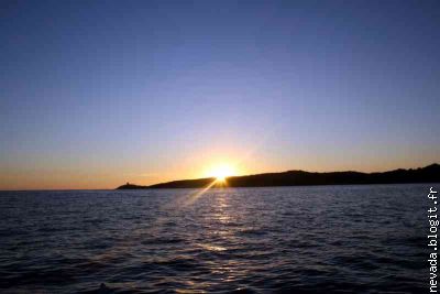 Encore un magnifique couchée de soleil sur la Corse.